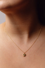 Cardia Black Onyx Gold Necklace
