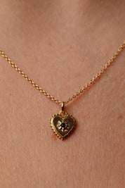Cardia Black Onyx Gold Necklace