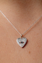 Eyes of Love Black Onyx Silver Necklace