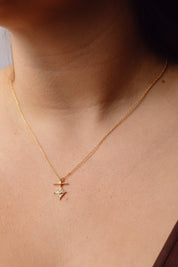 Aerith Rainbow Moonstone Gold Necklace