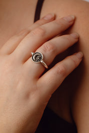 Sun and Moon Disc Ring