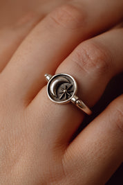 Sun and Moon Disc Ring
