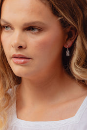 Neoma Silver Charm Hoops