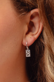 Neoma Silver Charm Hoops