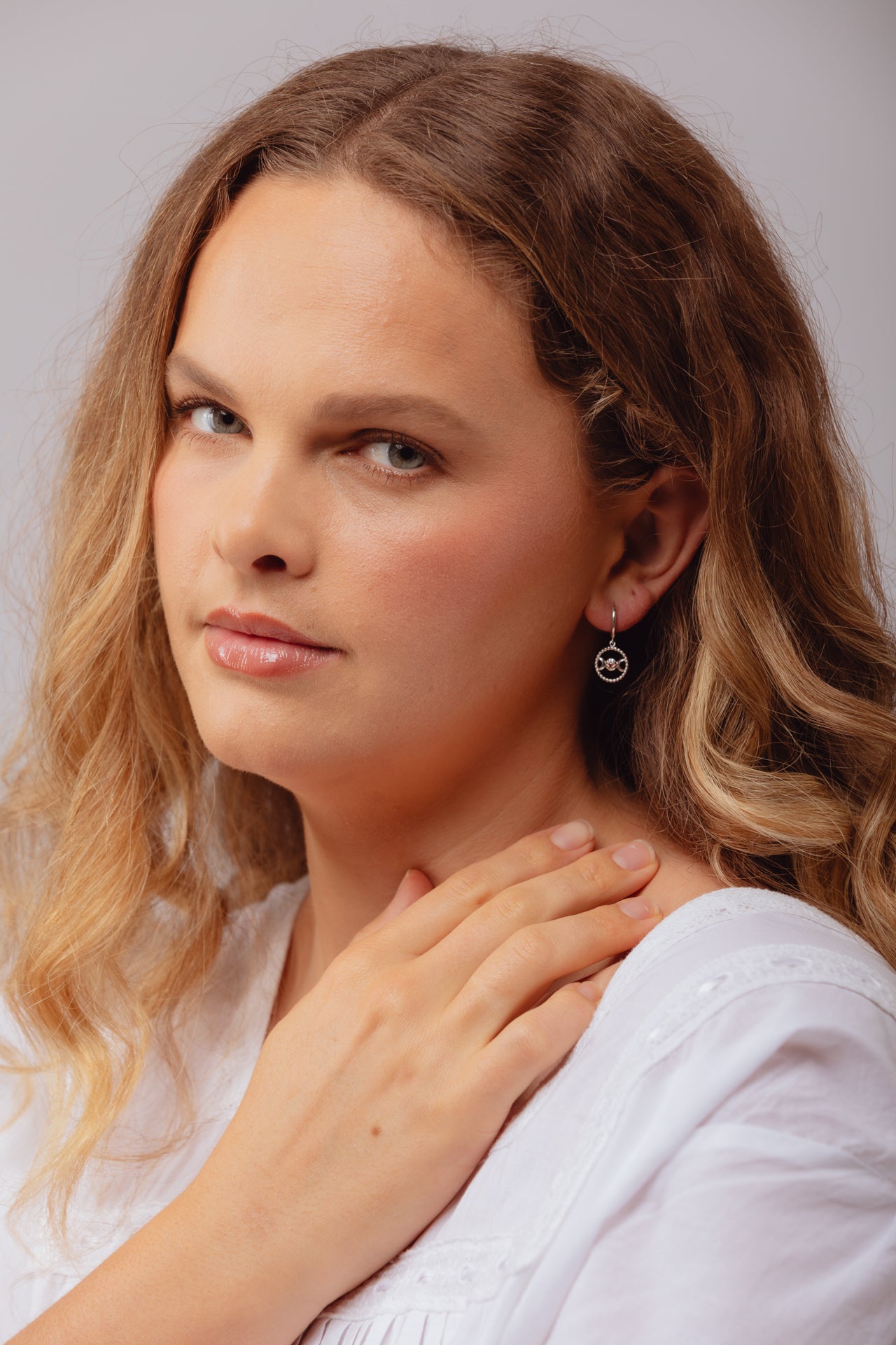 Phases Silver Charm Hoops