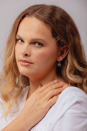 Phases Silver Charm Hoops