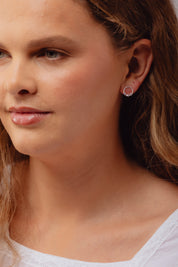 Orella Tria Amethyst Silver Studs