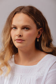 Neoma Gold Charm Hoops