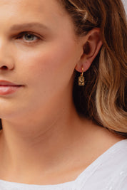 Neoma Gold Charm Hoops
