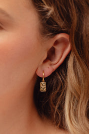 Neoma Gold Charm Hoops