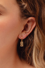 Neoma Gold Charm Hoops