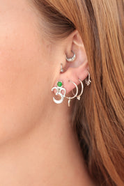 Om Green Turquoise Studs