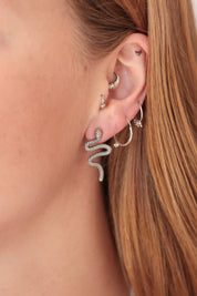Long Squiggle Snake Studs