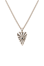Lover's Gaze Black Onyx Silver Necklace