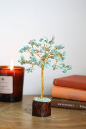 Amazonite Gold Medium Crystal Tree