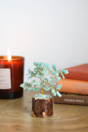 Amazonite Gold Small Crystal Tree