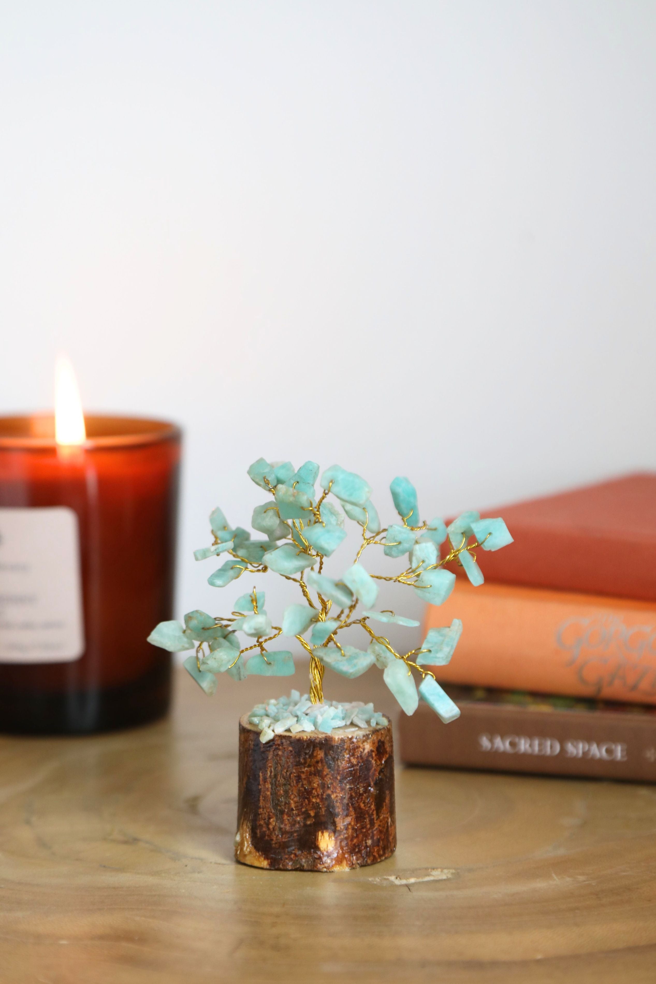 Amazonite Gold Small Crystal Tree