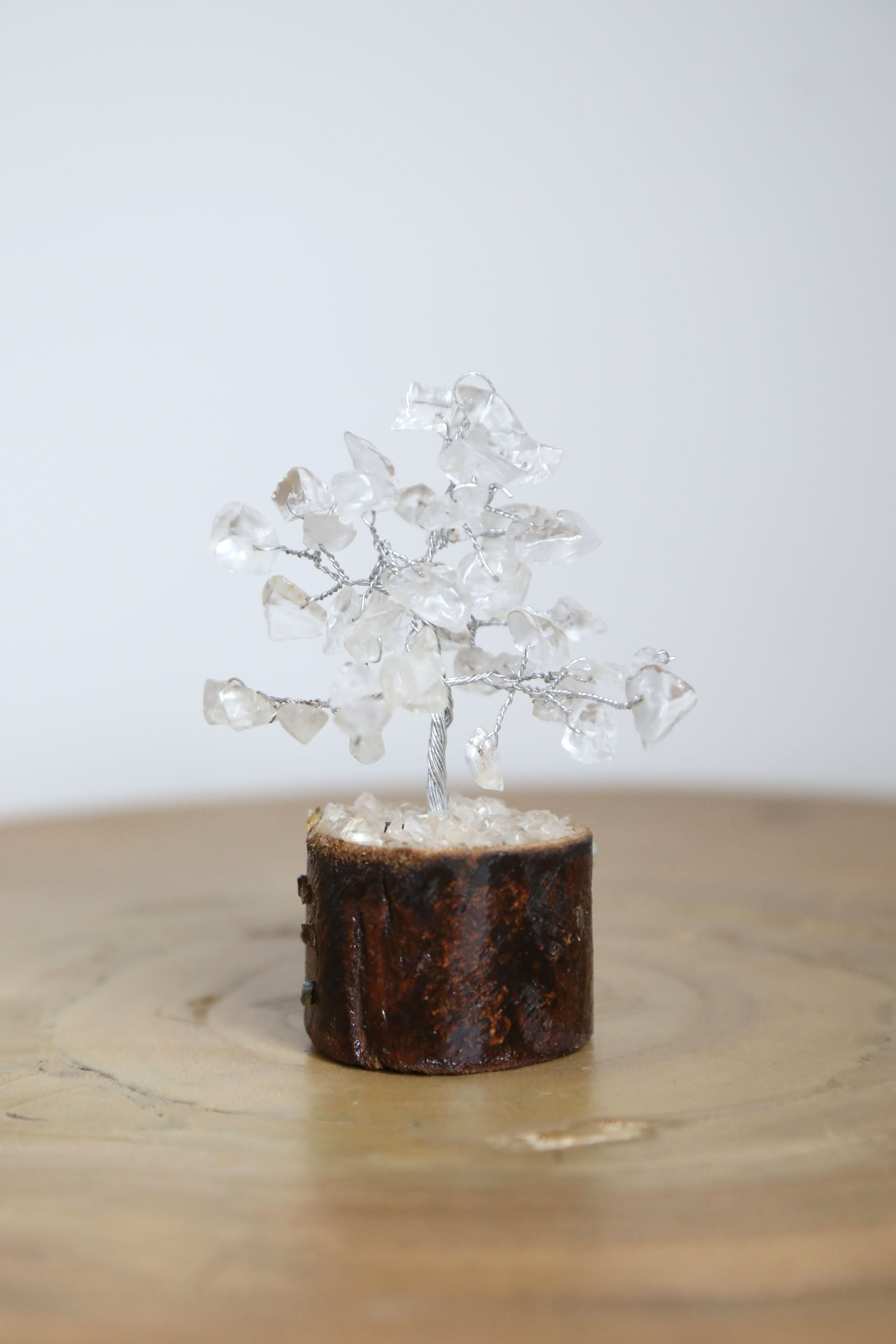Clear Quartz Silver Small Crystal Tree