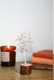 Rose Quartz Silver Medium Crystal tree