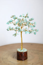 Amazonite Gold Medium Crystal Tree