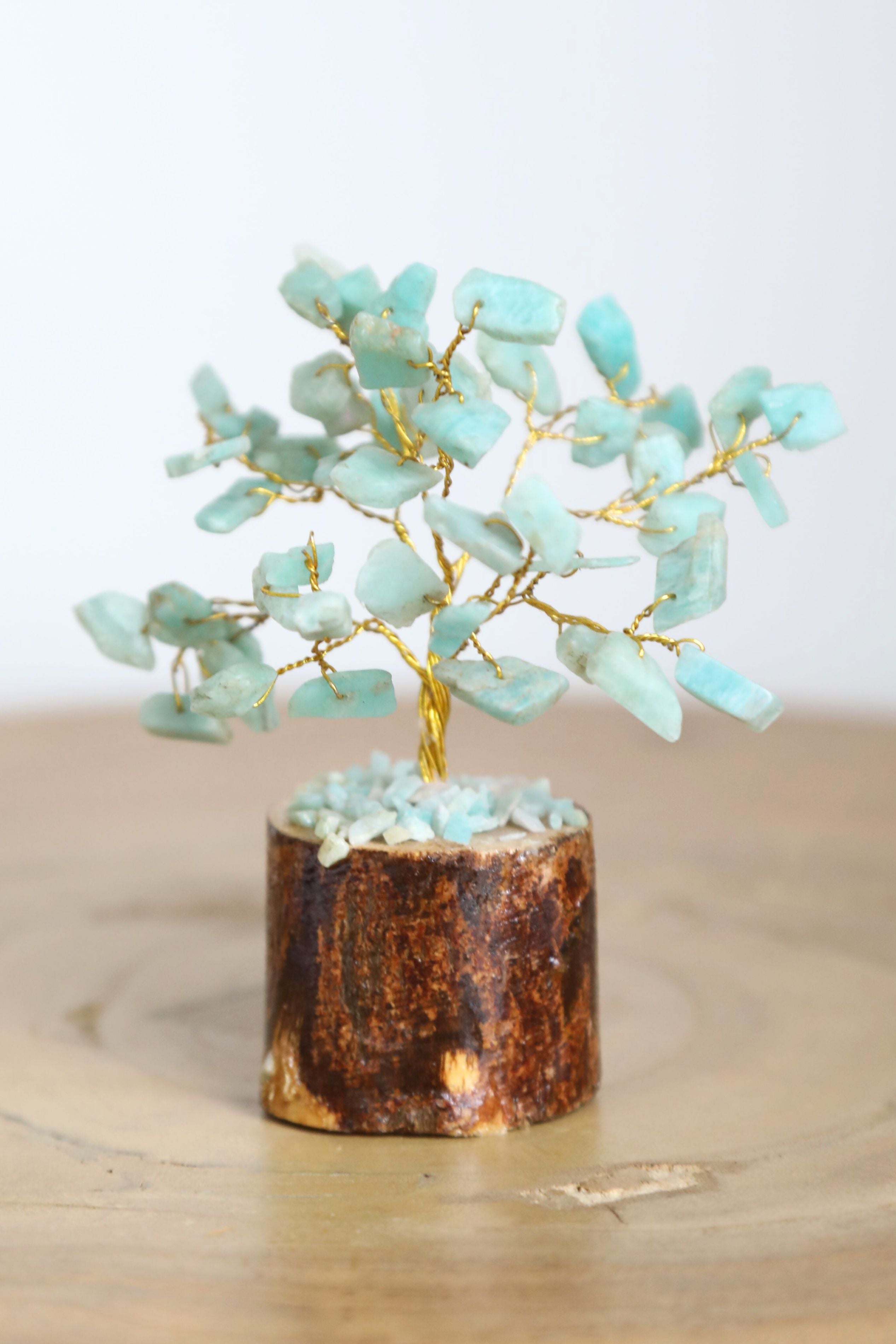 Amazonite Gold Small Crystal Tree