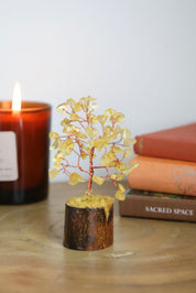 Citrine Copper Small Crystal Tree
