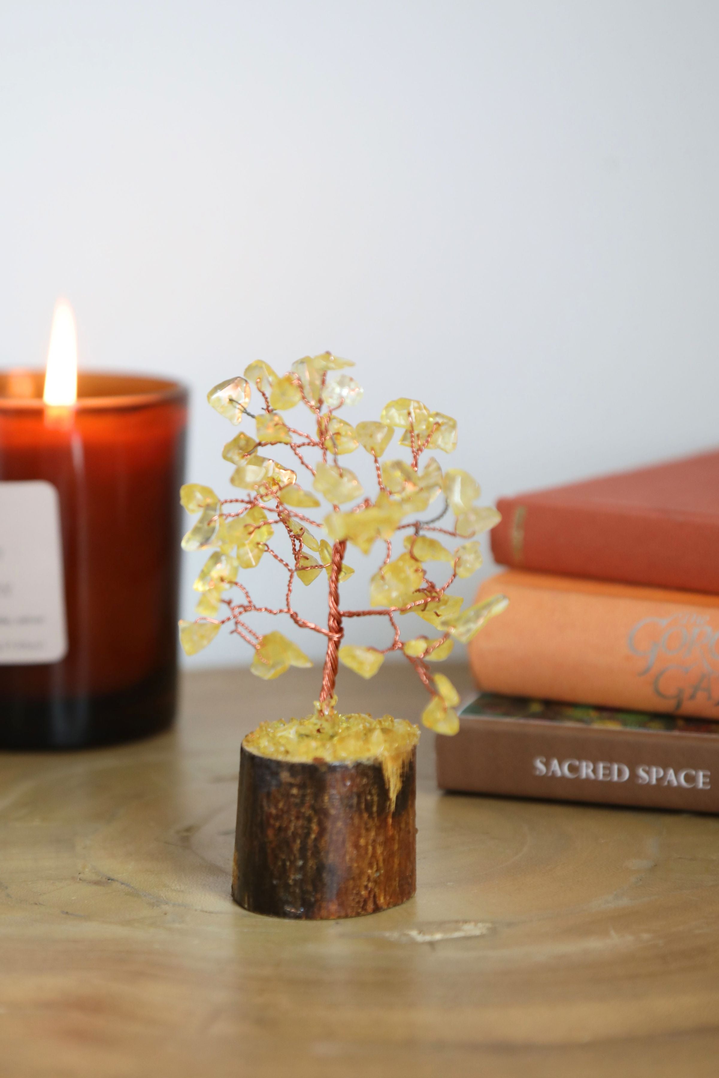 Citrine Copper Small Crystal Tree
