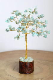 Amazonite Gold Medium Crystal Tree
