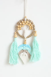 Aqua Tree Leaf Wall Hanging