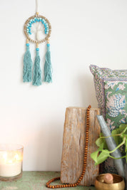 Teal Tree Tassel Wall Hanging