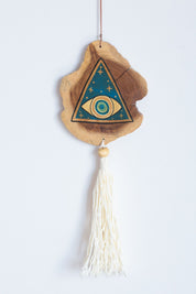 Wooden Eye Hanging With Tassel