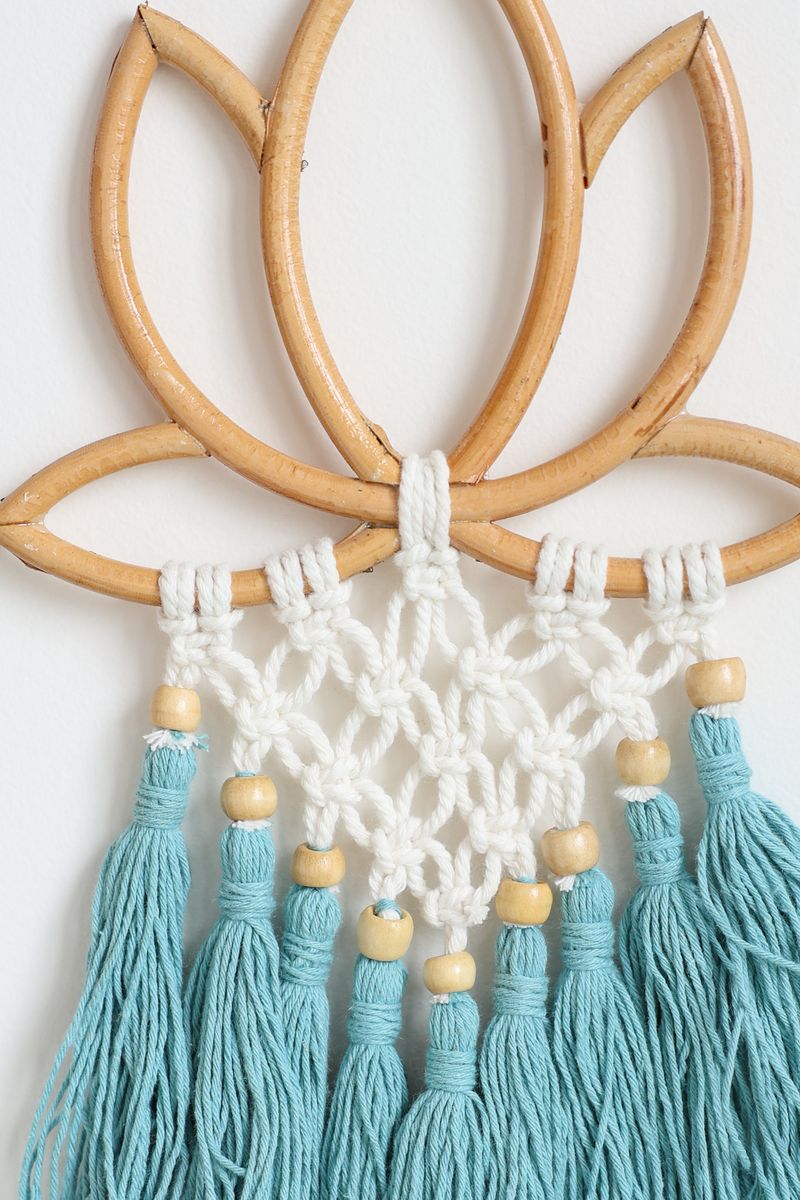 Blue Lotus Macrame Hanging