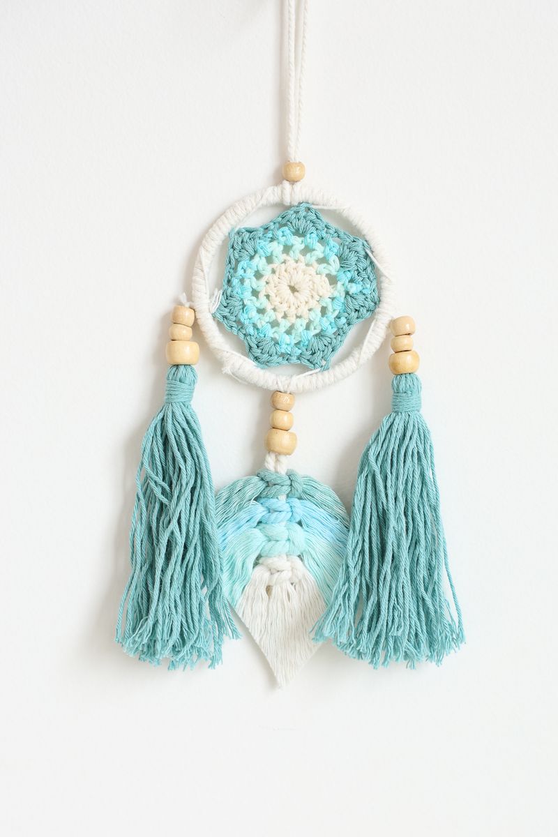 Teal Macrame Wall Hanging