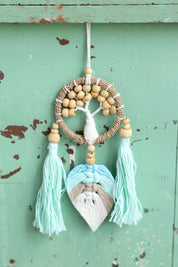 Aqua Tree Leaf Wall Hanging