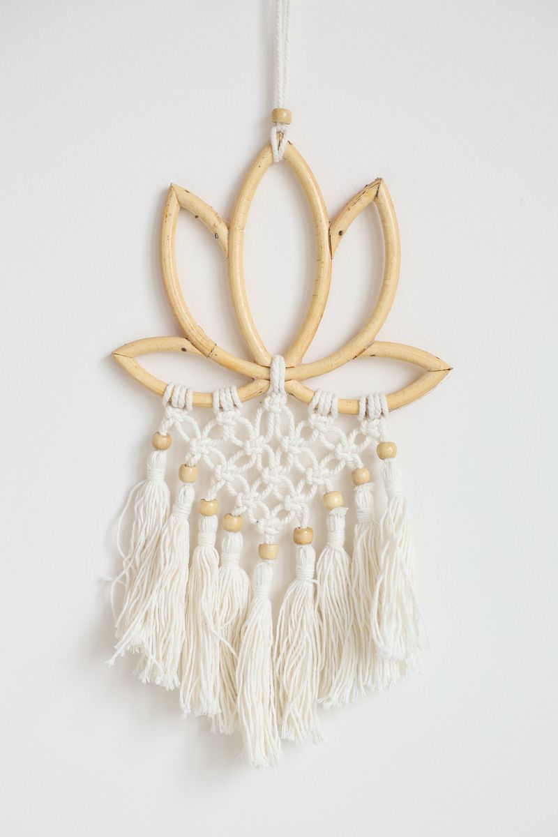White Lotus Macrame Hanging