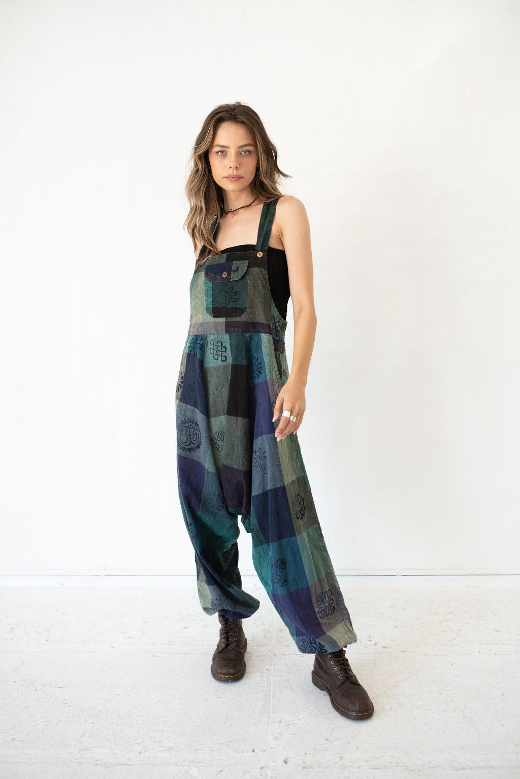 Patch Slouchy Overalls