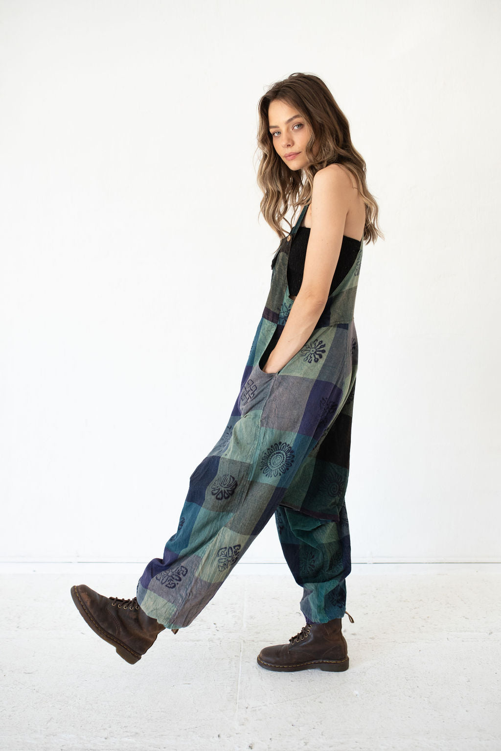 Patch Slouchy Overalls