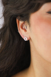 Silver Circle Earrings