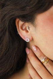 Silver Circle Earrings