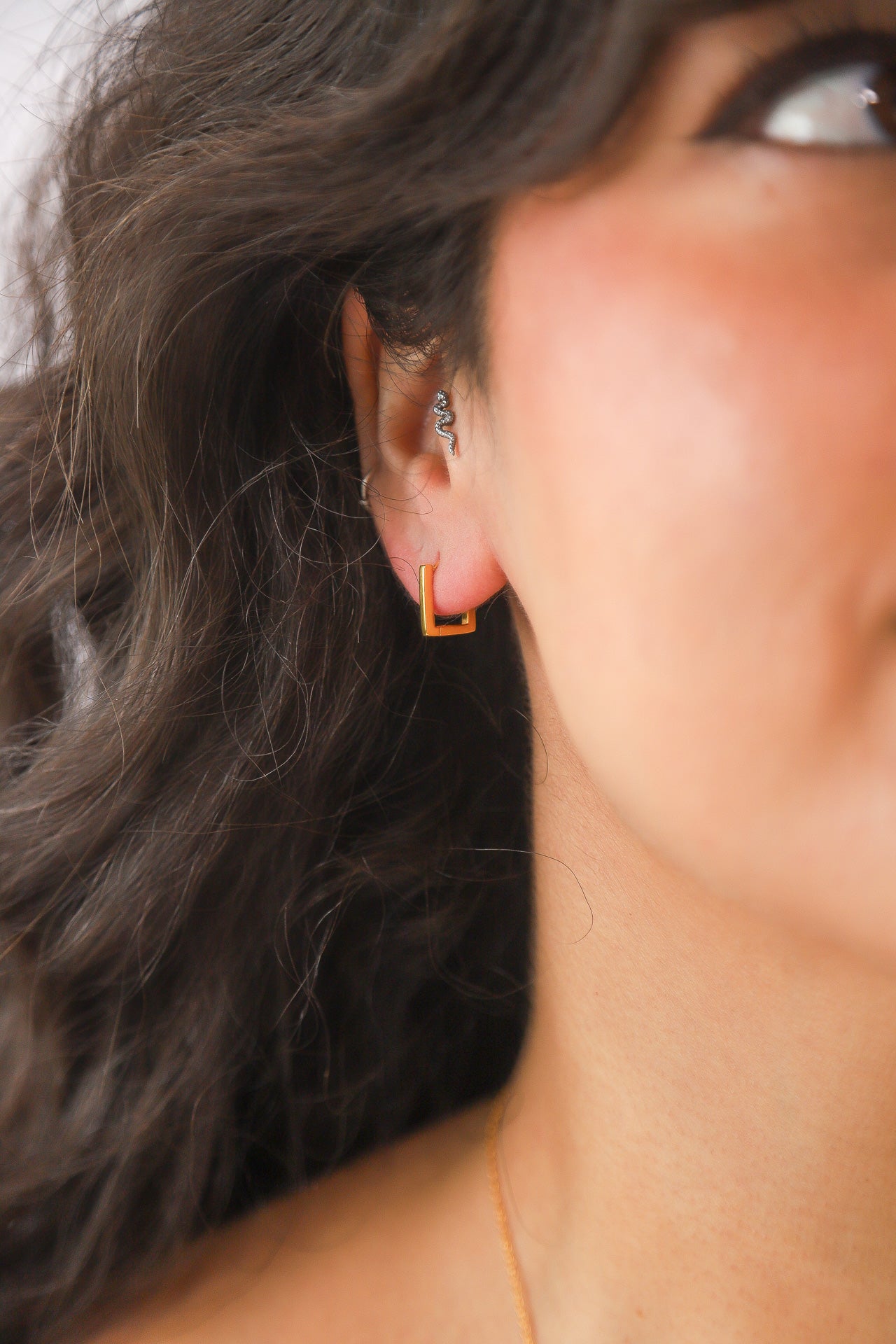 Remi Square Gold Hoops