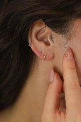 Blade Gold Hoops