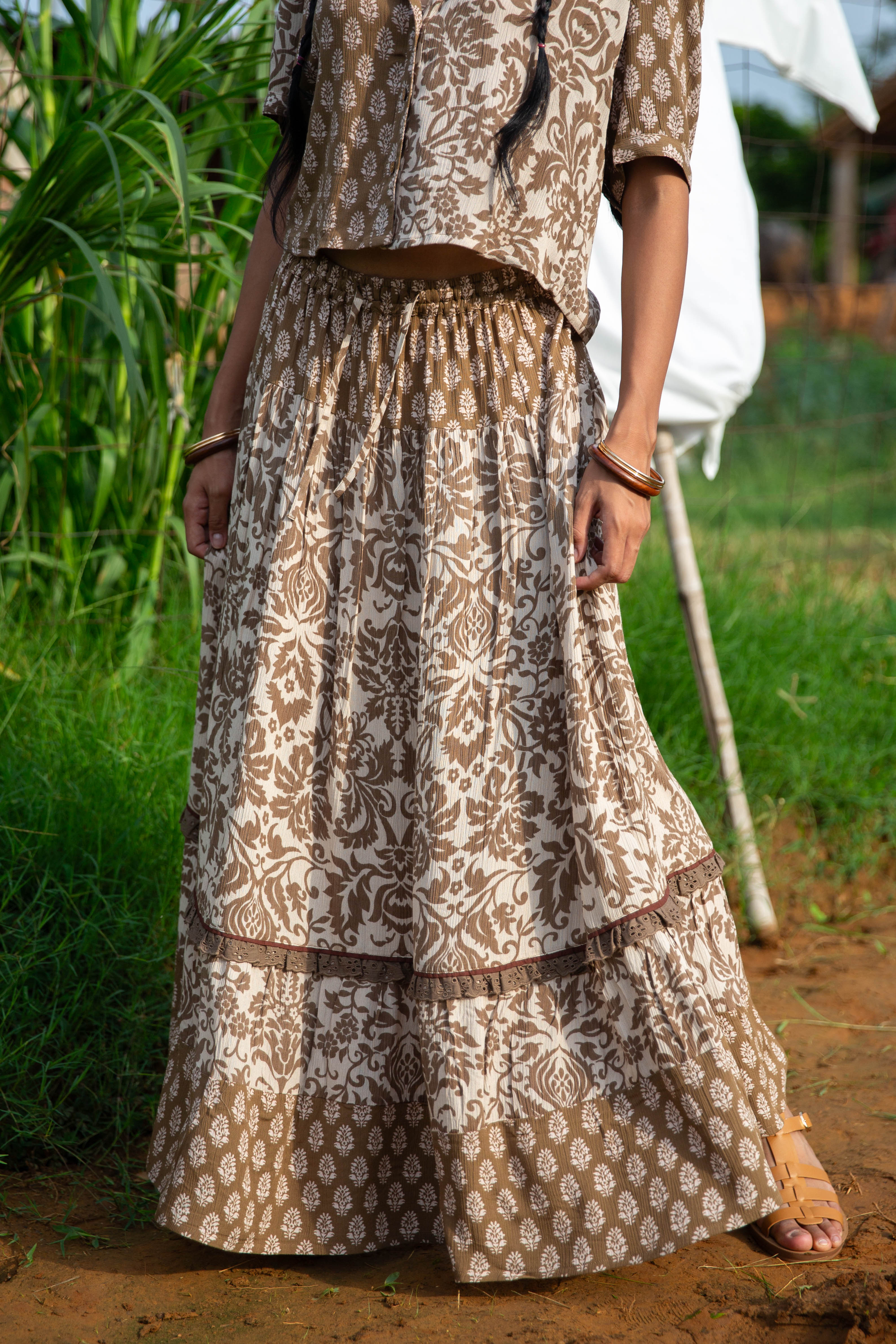 Clayware Tiered Skirt