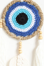 Blue Tassel Leaf Wall Hanging