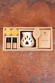 Mountain Lodge Ceramic Oil Burner Gift Set