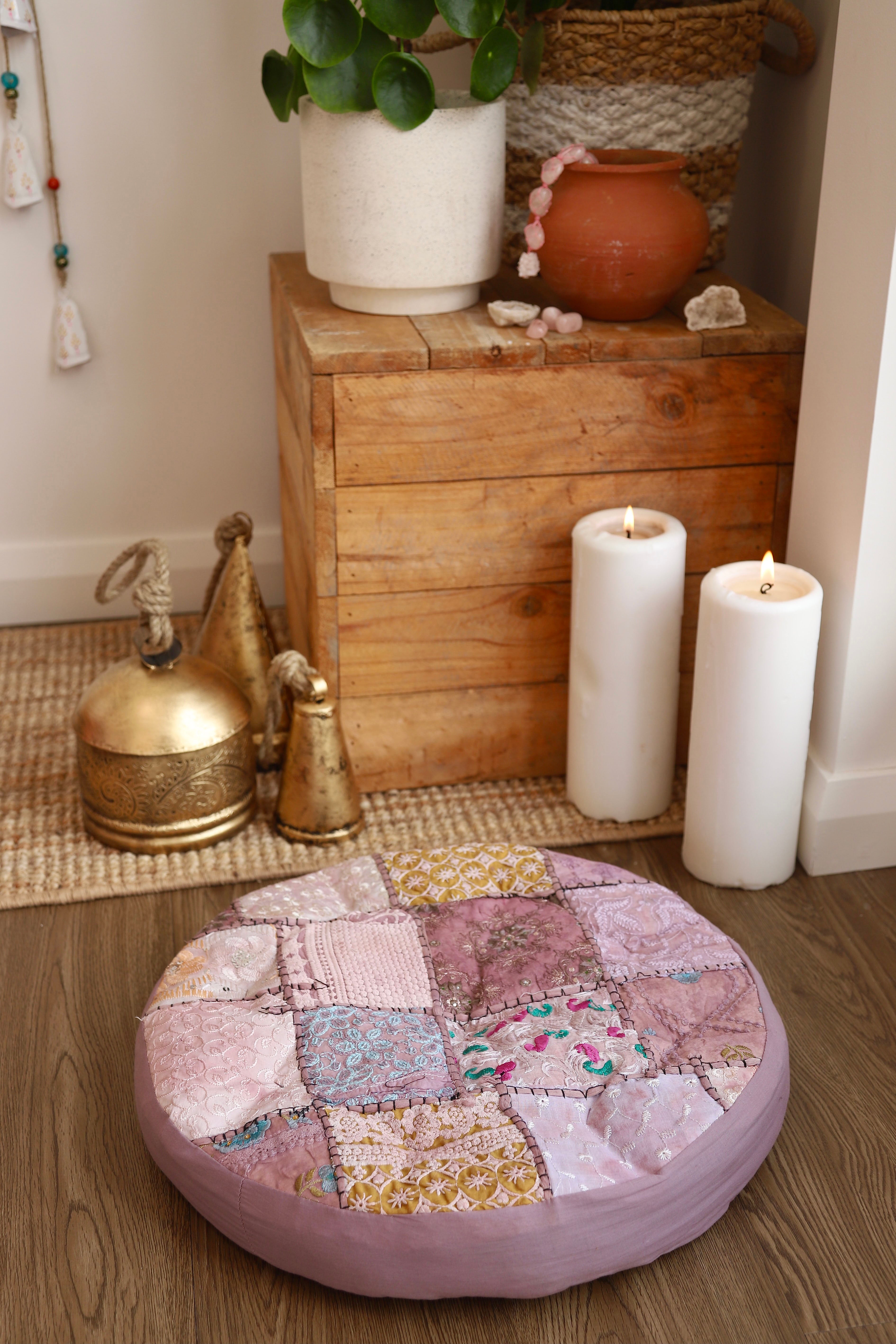 Rose Round Floor Cushion