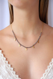 Monalisa Necklace with Gold Charms