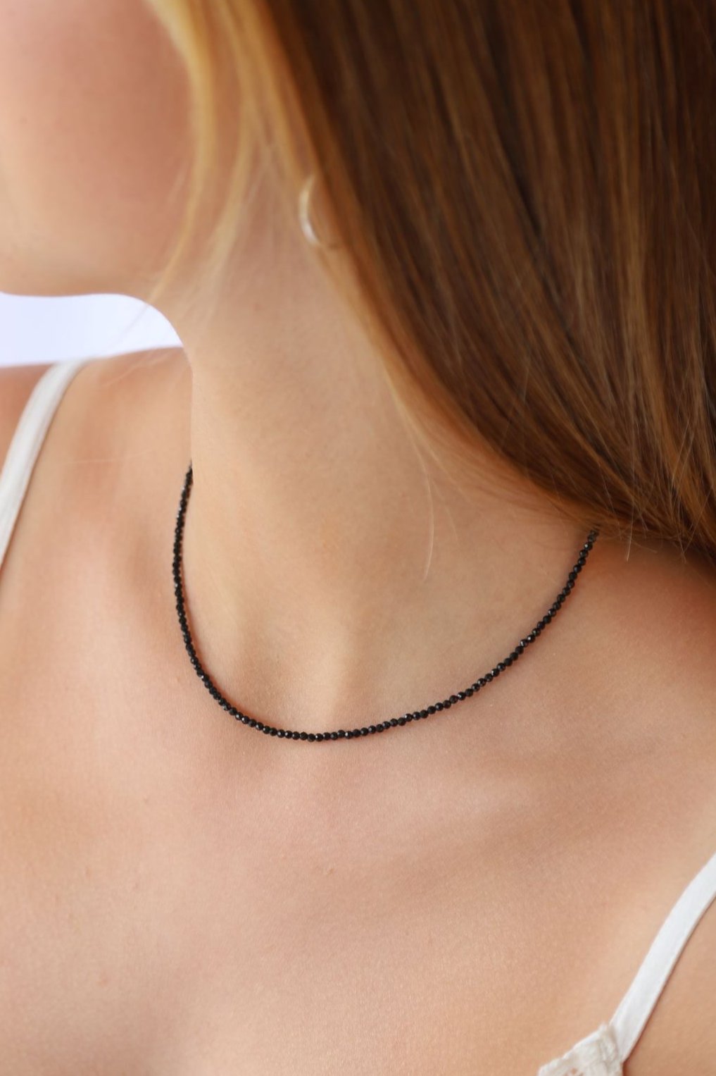 Black Beaded Necklace