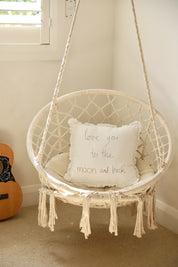 Love you to the moon and back cushion