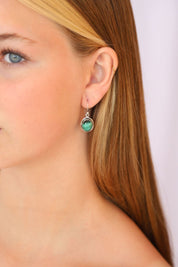 Round Malachite Earrings