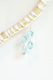 Blue Topaz Drop Earrings